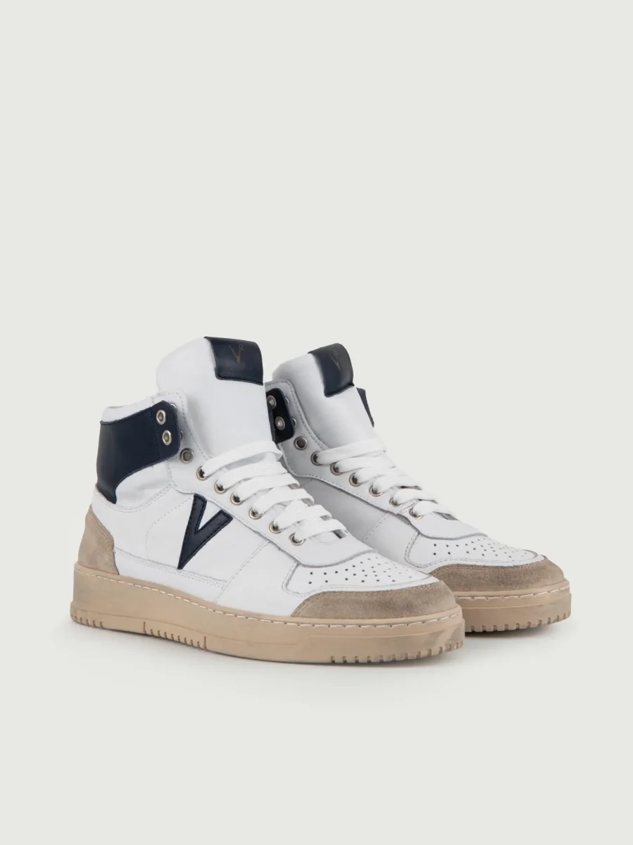 Sneaker College High Bianco Blu - immagine 3