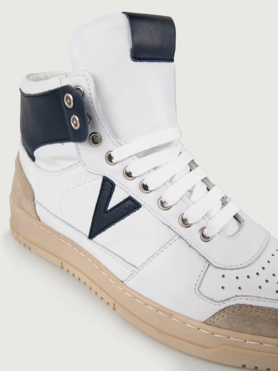 Sneaker College High Bianco Blu - immagine 6