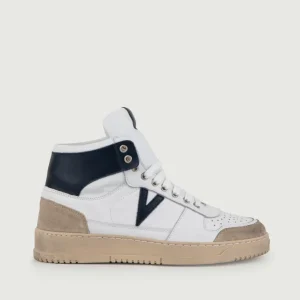 Sneaker College High Bianco Blu