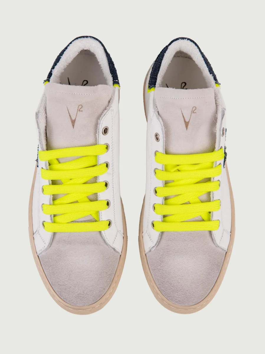 Sneaker Olympic V blu e giallo fluo - immagine 5