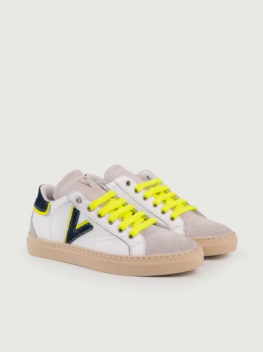 Sneaker Olympic V blu e giallo fluo - immagine 3