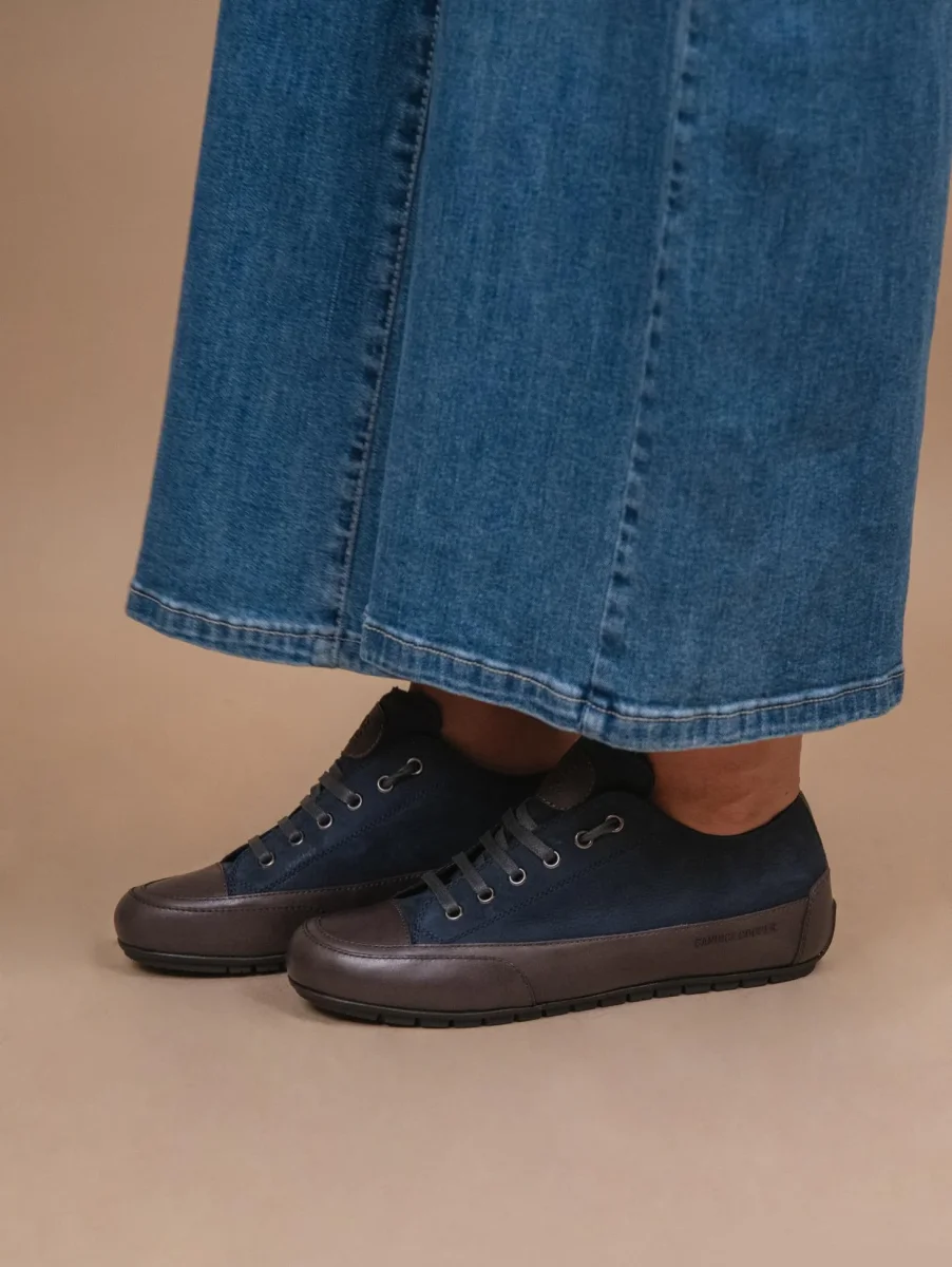 Sneaker ROCK in camoscio blu - immagine 7