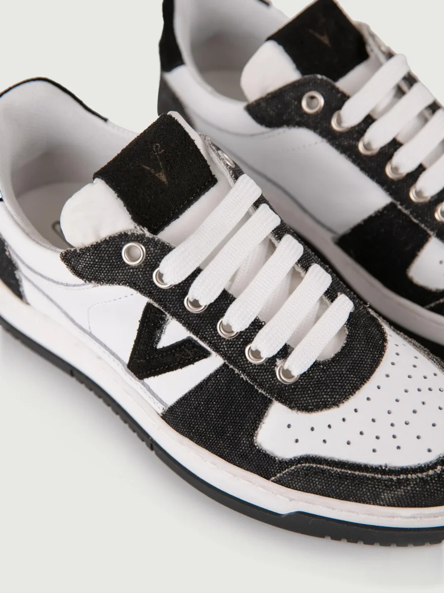 Sneakers COLLEGE VINTAGE nere e bianche - immagine 6