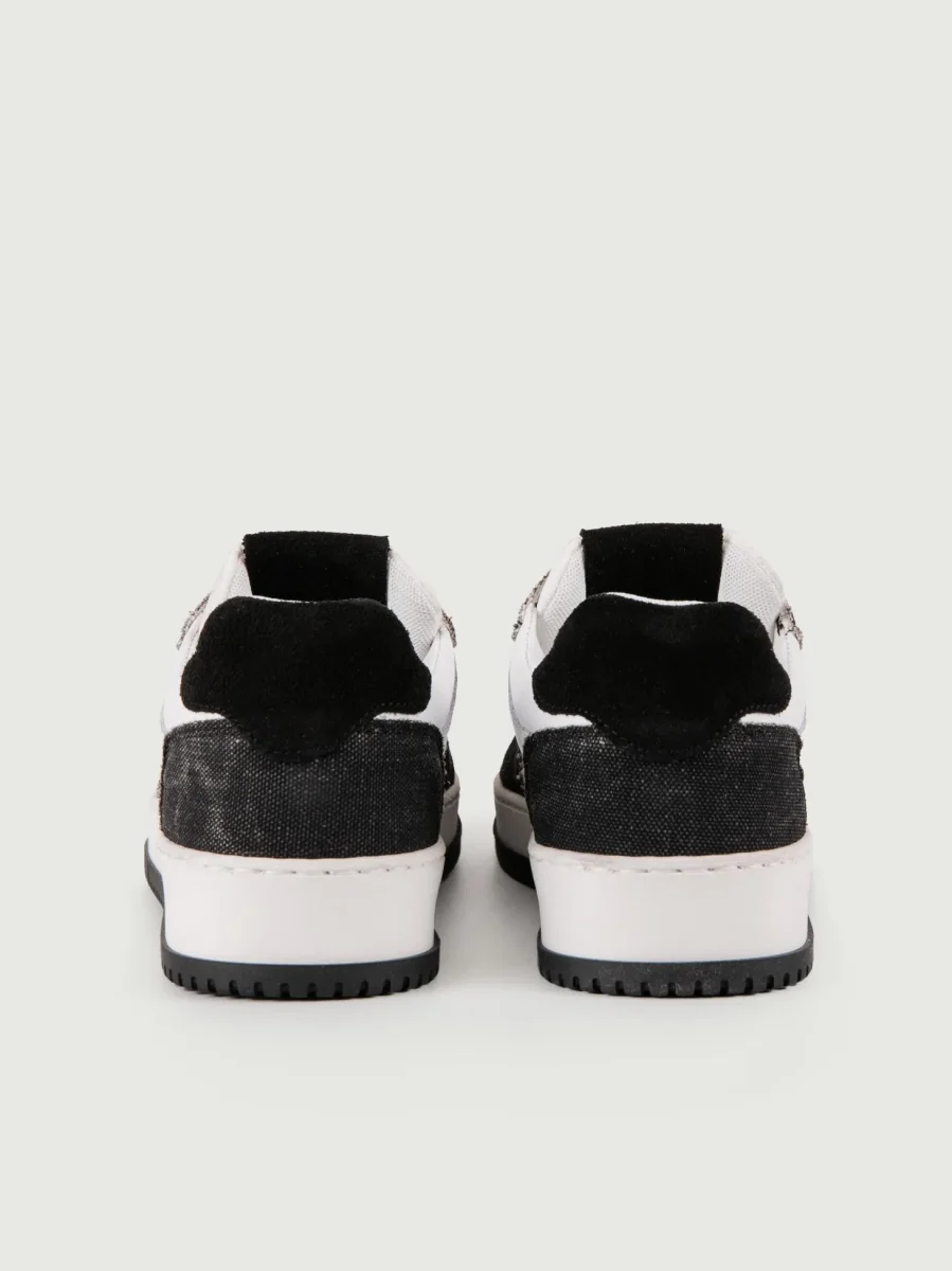 Sneakers COLLEGE VINTAGE nere e bianche - immagine 4