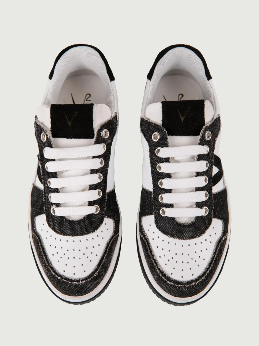 Sneakers COLLEGE VINTAGE nere e bianche - immagine 5