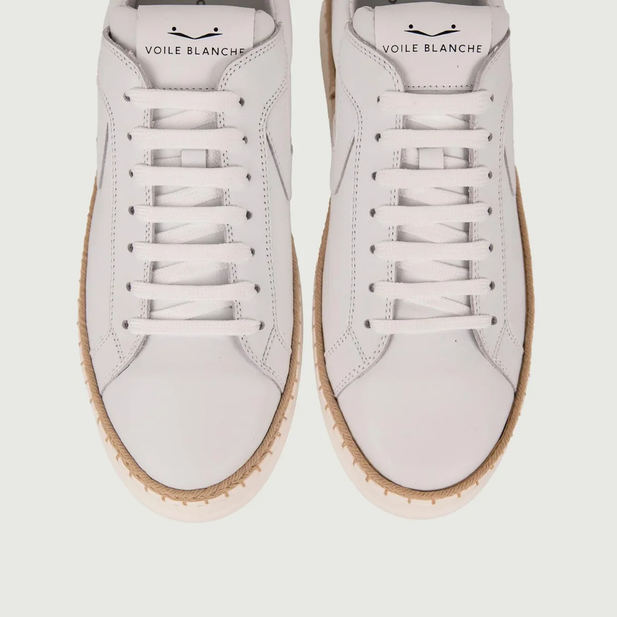 Sneakers Layton in pelle bianca dettaglio corda - immagine 5