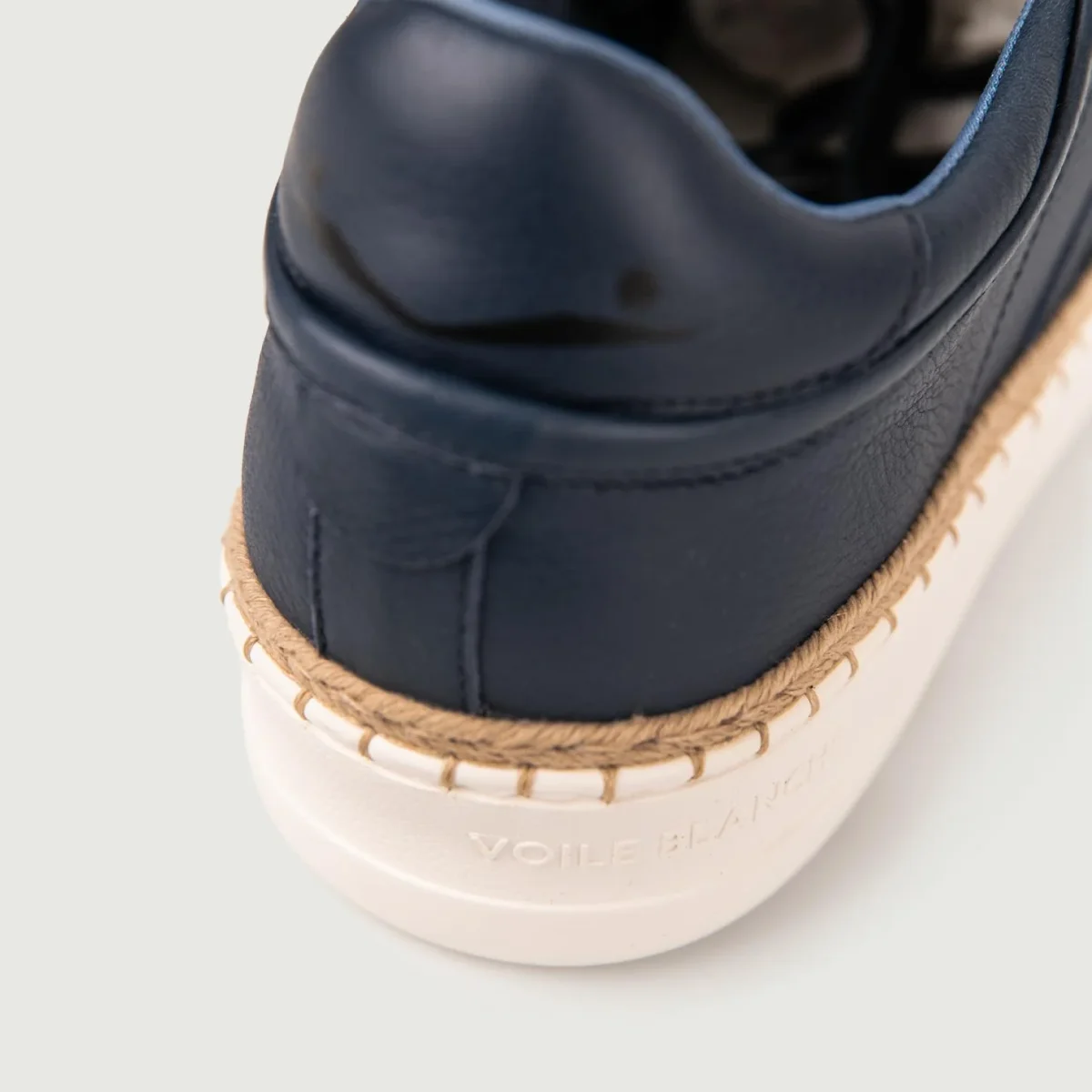 Sneakers Layton in pelle blu dettaglio corda - immagine 6