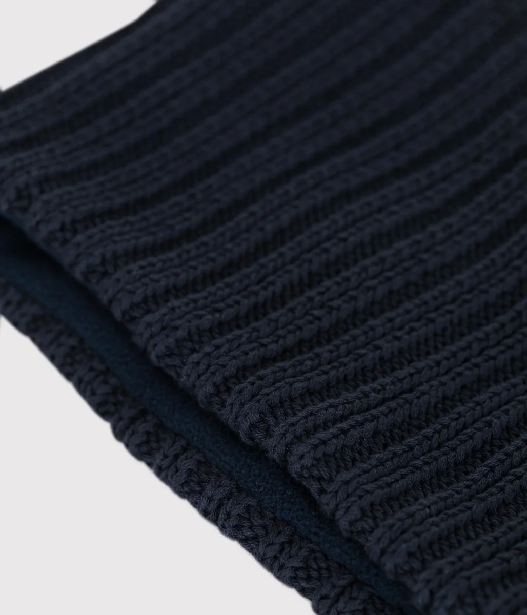 Snood nero in maglia foderata in pile bambino - immagine 4