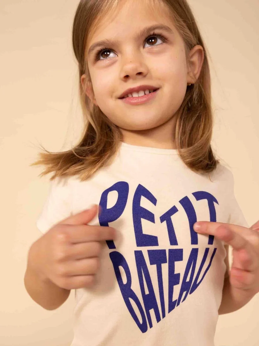 T-SHIRT A MANICHE CORTE IN COTONE