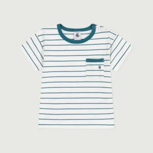 T-SHIRT A MANICHE CORTE in COTONE a righe BEBè