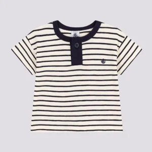 T-SHIRT BEBè A MANICHE CORTE IN JERSEY FIAMMATO