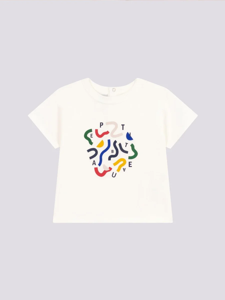 T-SHIRT BIANCA IN JERSEY LEGGERO BEBÈ