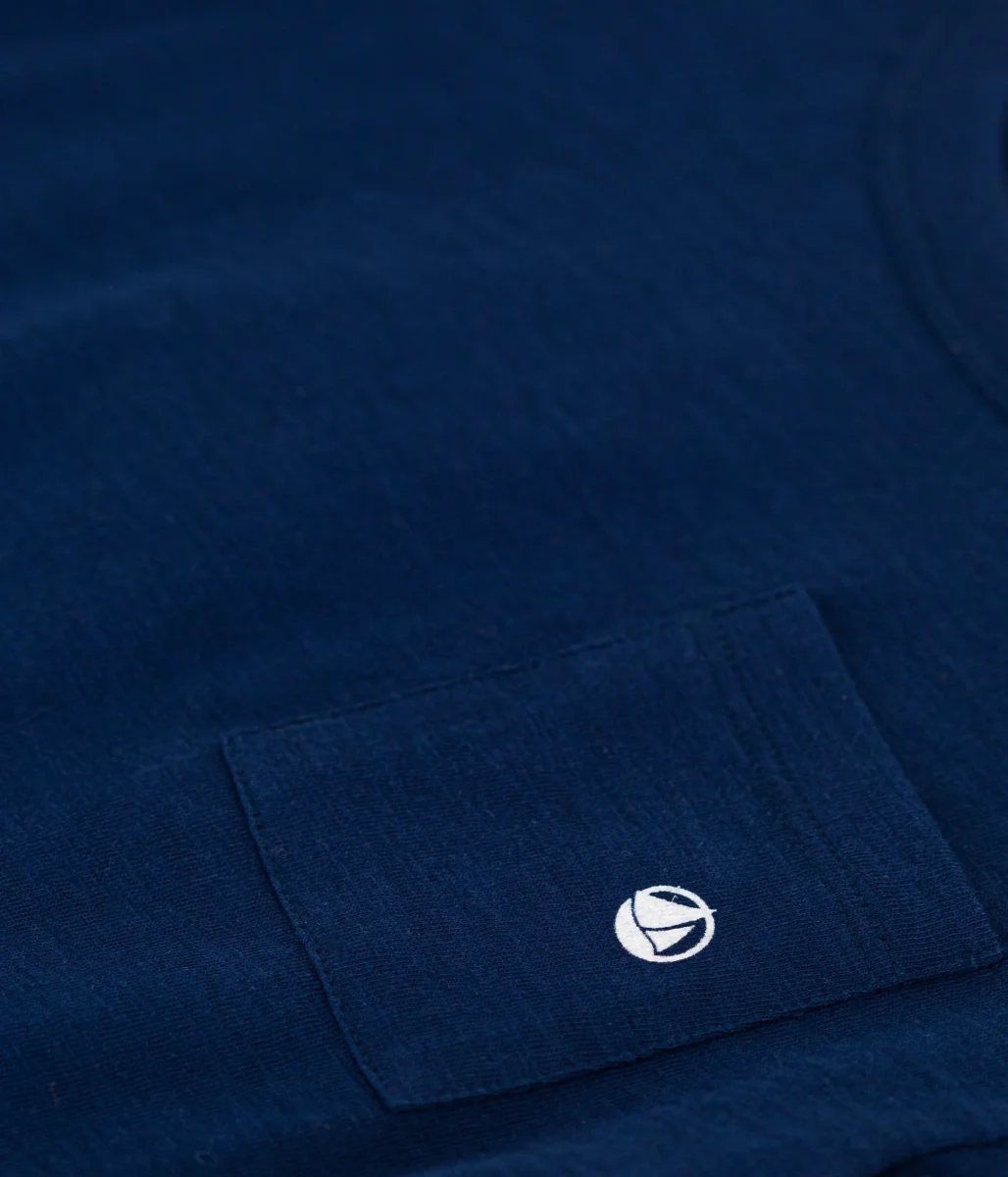 T-SHIRT BLU BAMBINO IN JERSEY FIAMMATO - immagine 6