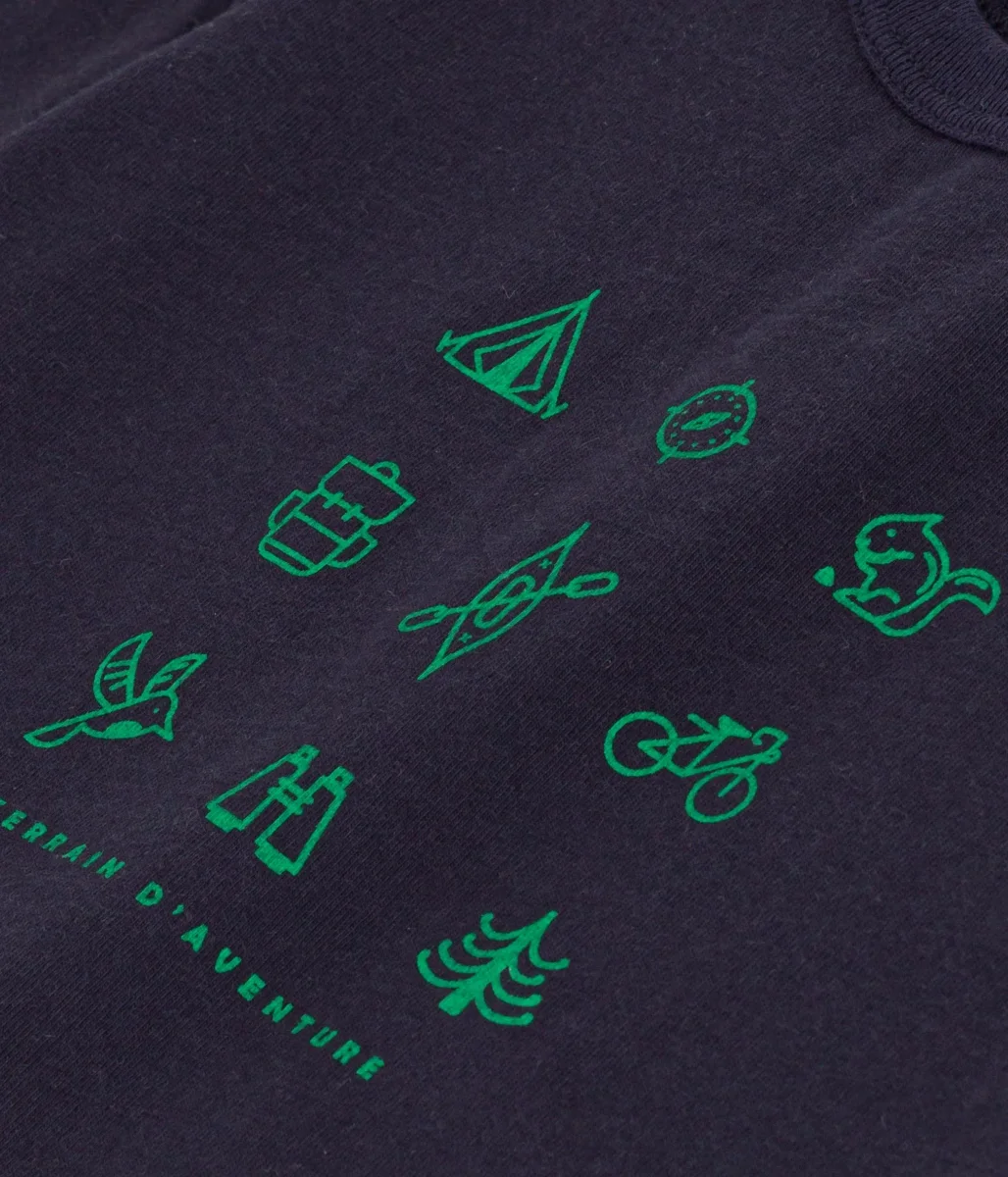 T-SHIRT BLU IN JERSEY LEGGERO BEBÈ - immagine 3