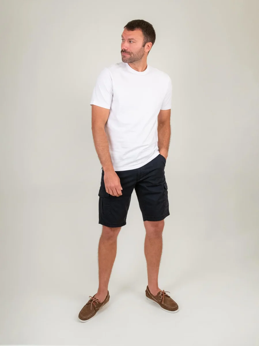 T-SHIRT GIROCOLLO IN COTONE PIQUET BIANCA - immagine 6