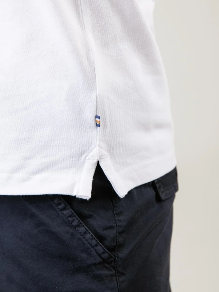 T-SHIRT GIROCOLLO IN COTONE PIQUET BIANCA - immagine 5