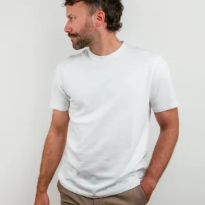 T-SHIRT IN COTONE PIQUET BIANCA