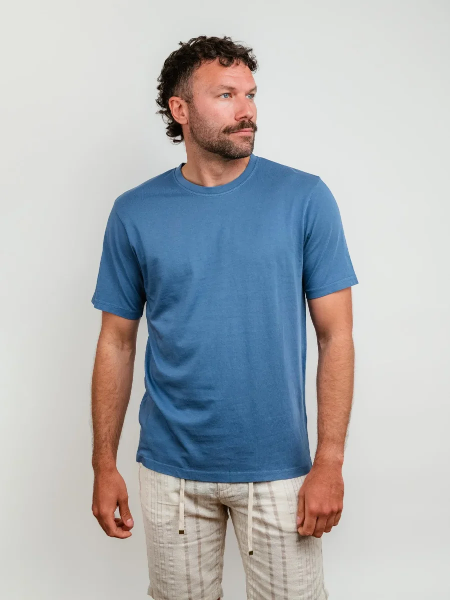 T-SHIRT IN JERSEY BLUE DENIM