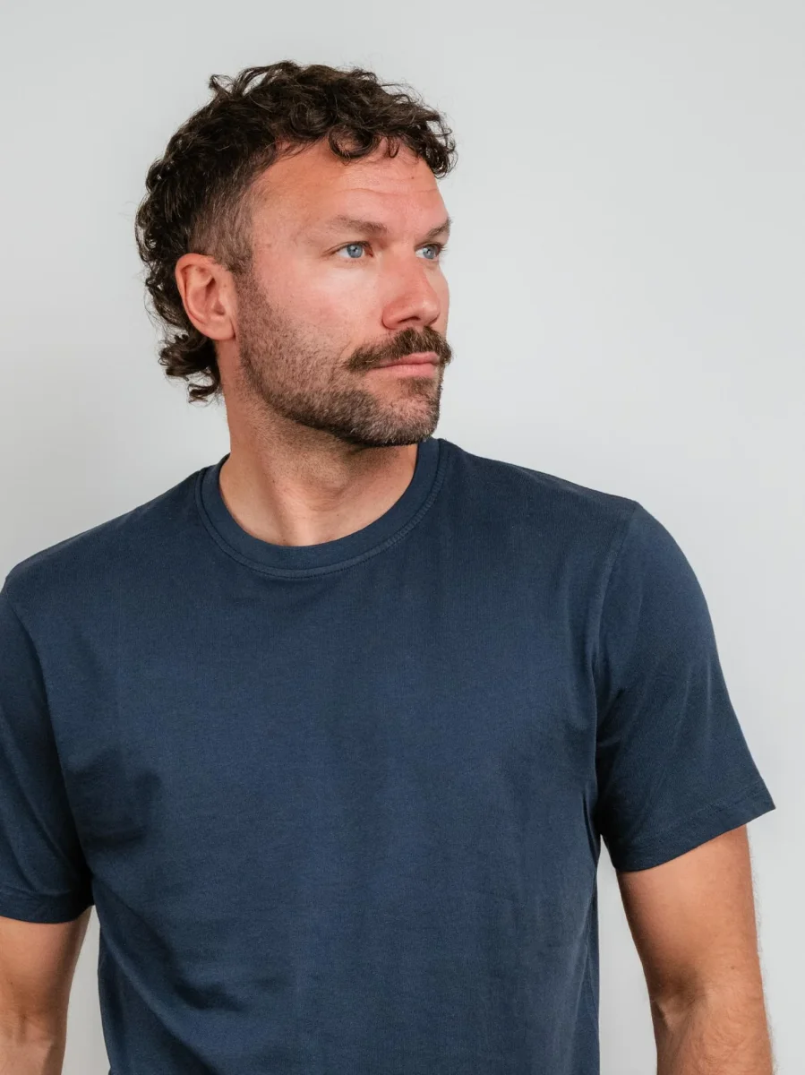 T-SHIRT IN JERSEY BLU NAVY - immagine 5