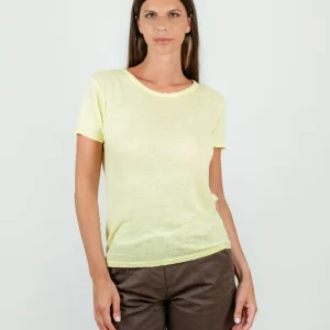 T-SHIRT IN LINO GIALLA