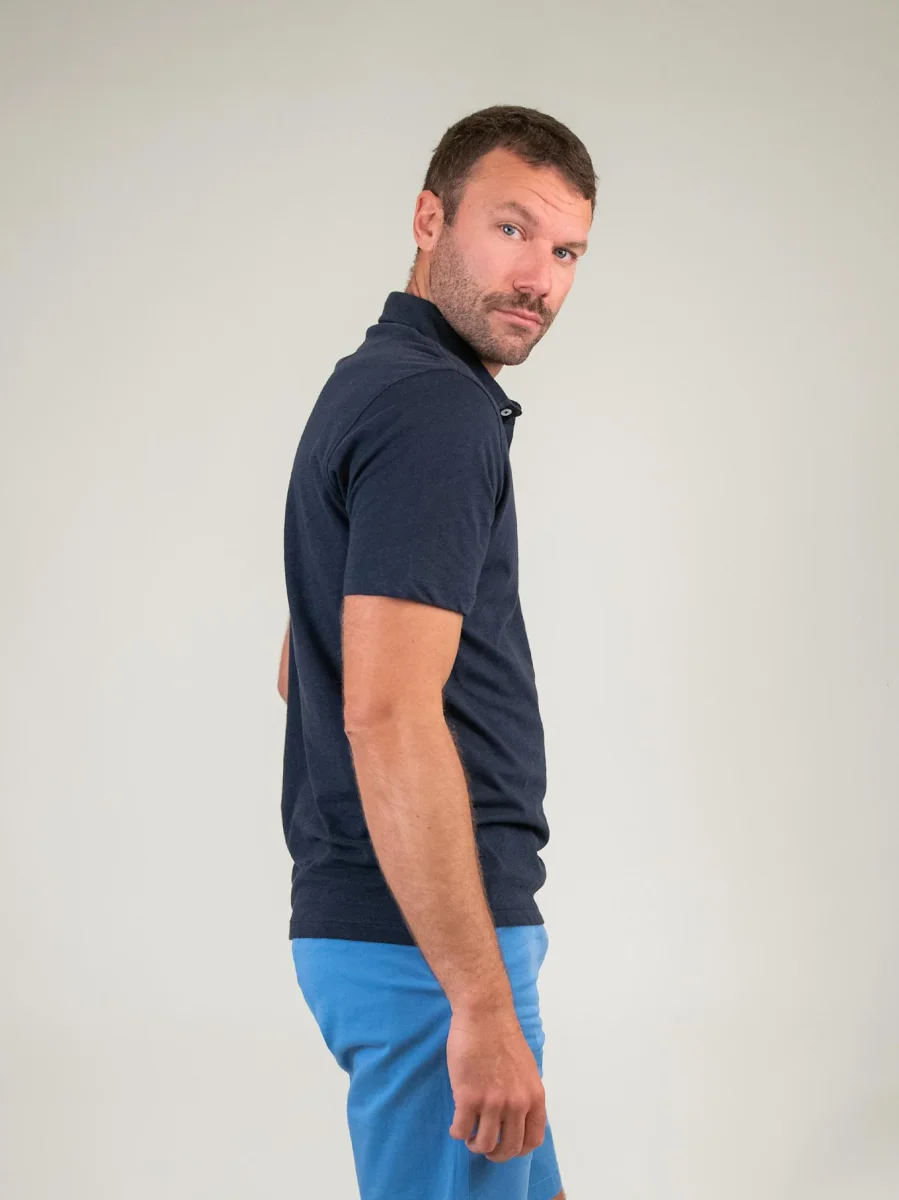 T-SHIRT STILE POLO BLU NAVY - immagine 3