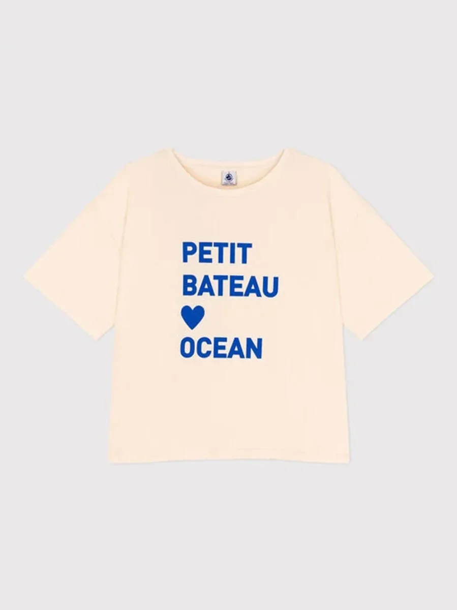 T-shirt Le Boxy larga in cotone donna