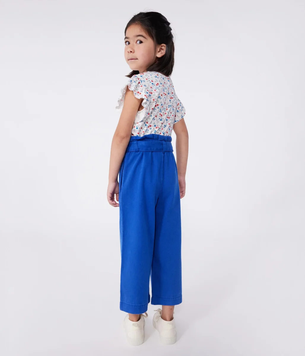 T-shirt a maniche corte in cotone a fiori bambina - immagine 6