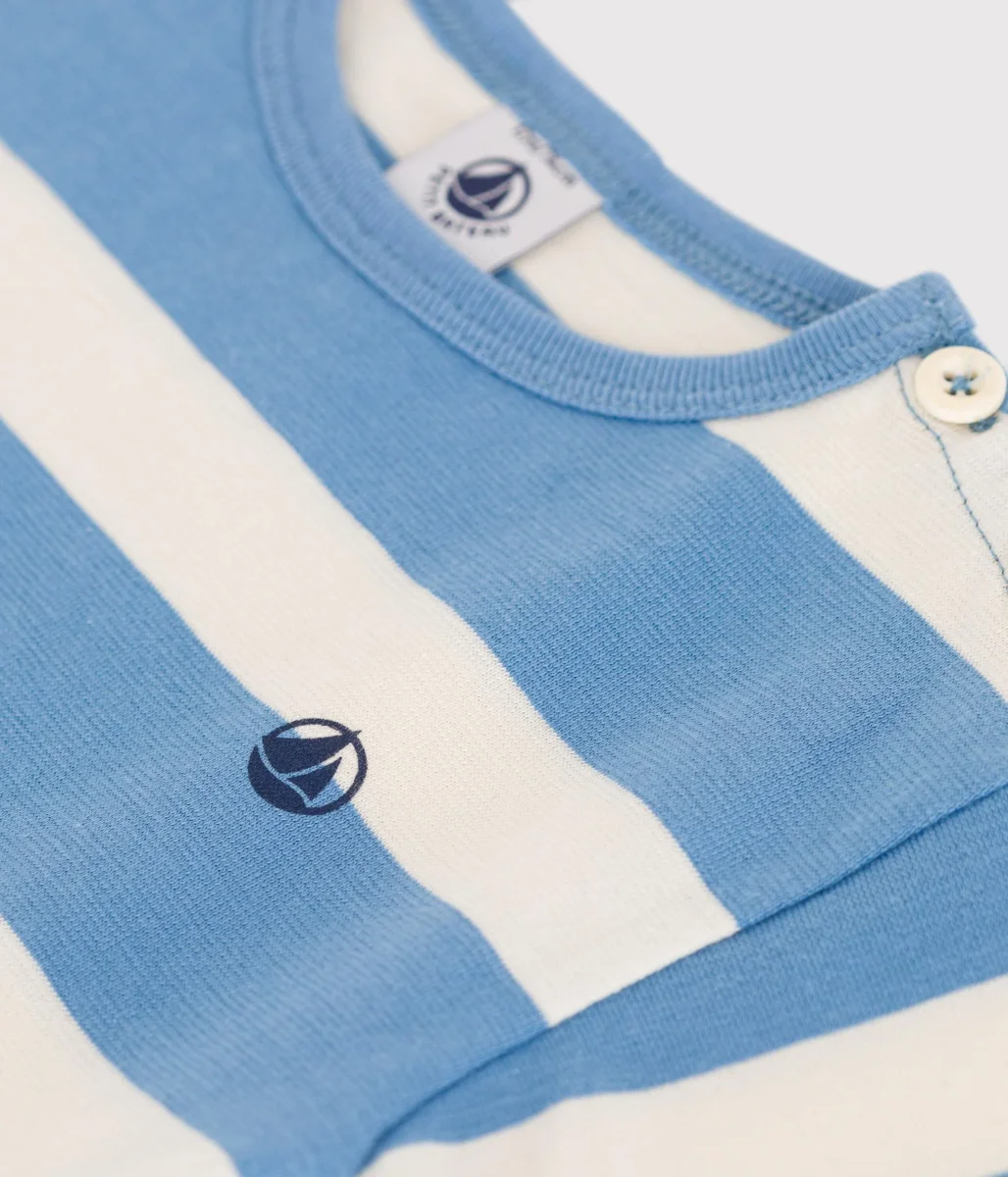 T-shirt a maniche corte in cotone a righe Bebè - immagine 4