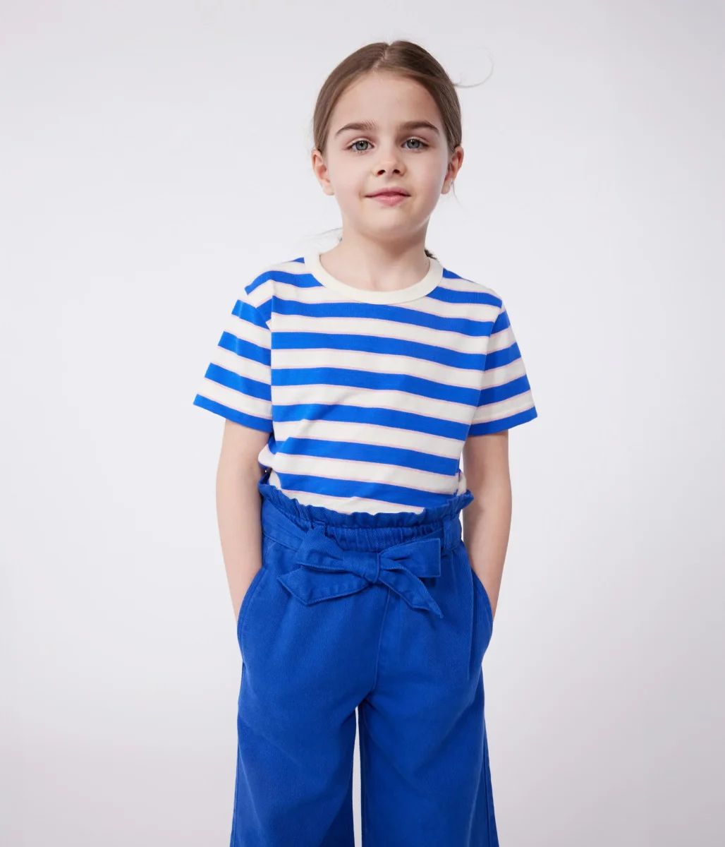 T-shirt a maniche corte in cotone a righe bambino - immagine 5