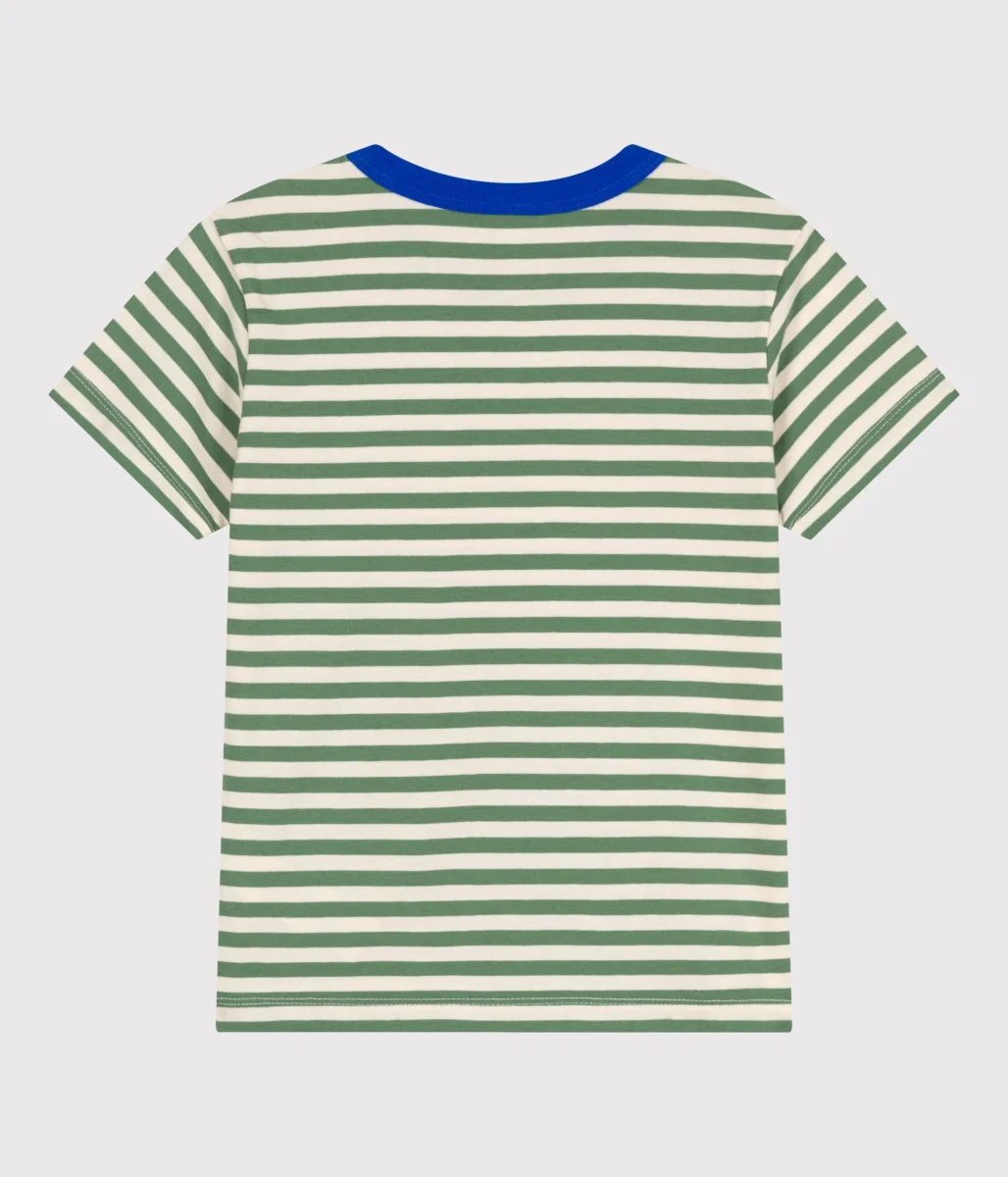 T-shirt a maniche corte in cotone a righe bambino - immagine 3