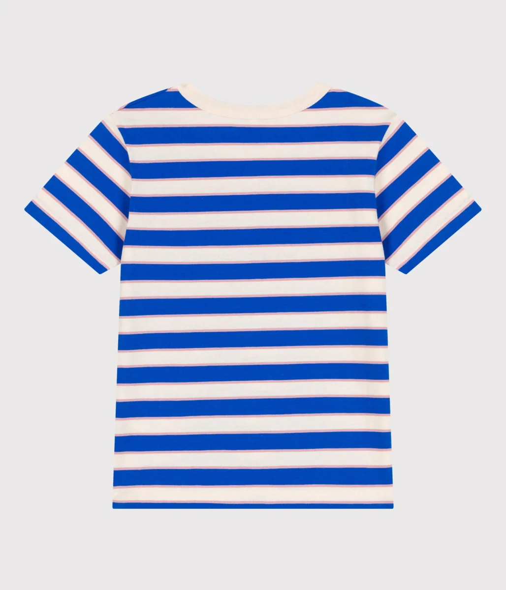 T-shirt a maniche corte in cotone a righe bambino - immagine 3