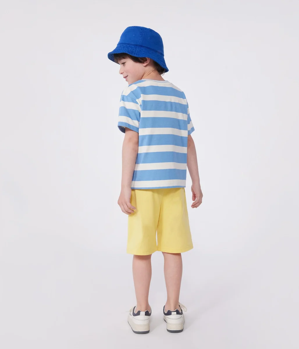 T-shirt a maniche corte in cotone a righe bambino - immagine 6
