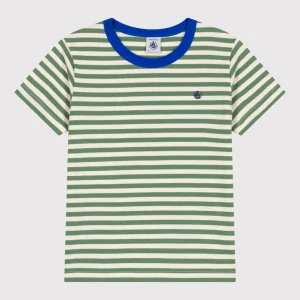 T-shirt a maniche corte in cotone a righe bambino