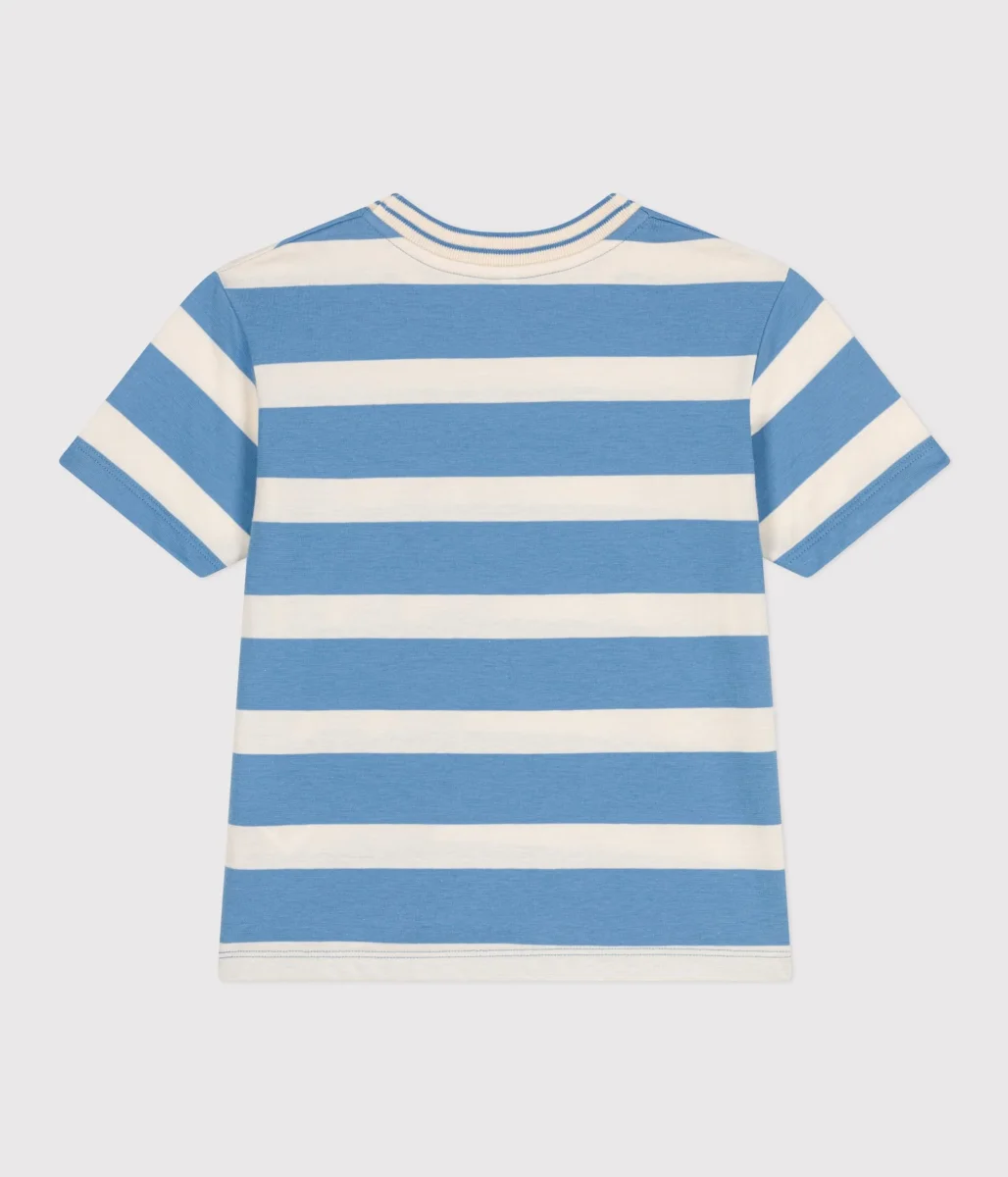 T-shirt a maniche corte in cotone a righe bambino - immagine 3