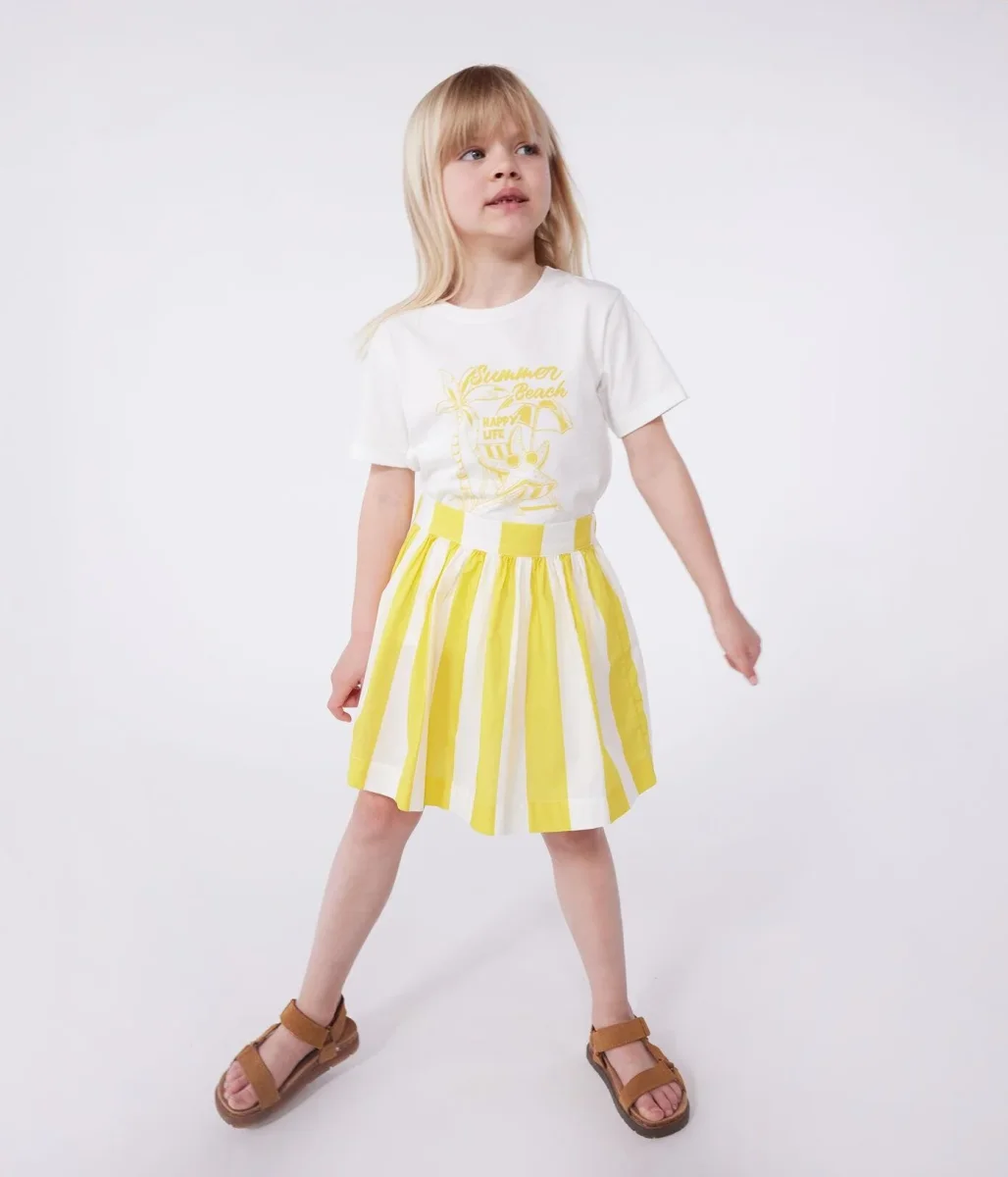 T-shirt a maniche corte in cotone con stampa bambino - immagine 4