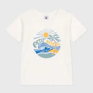 T-shirt a maniche corte in cotone con stampa bambino