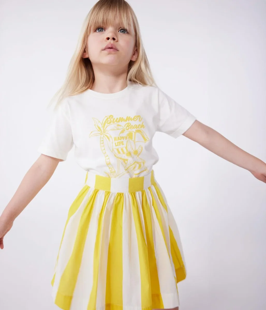 T-shirt a maniche corte in cotone con stampa bambino - immagine 5
