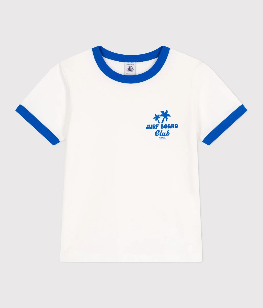 T-shirt a maniche corte in cotone con stampa bambino