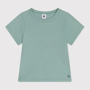T-shirt a maniche corte in cotone tinta unita bambina