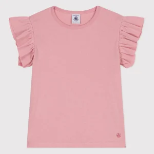 T-shirt a maniche corte in cotone tinta unita bambina