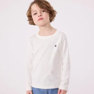 T-shirt a maniche lunghe a costine bambina/bambino