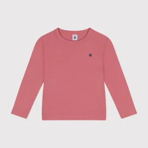 T-shirt a maniche lunghe a costine rosa