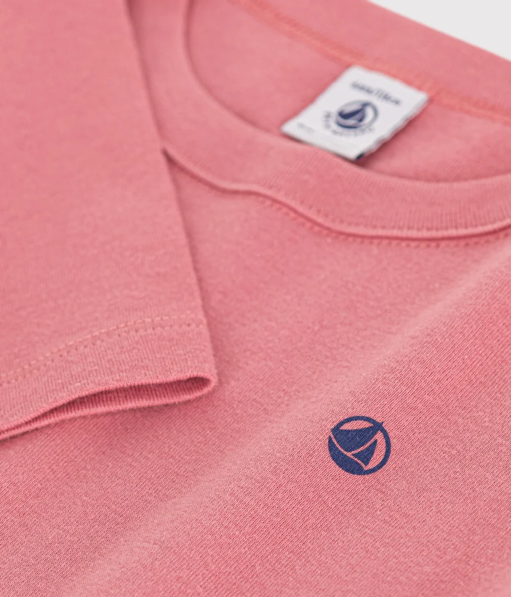 T-shirt a maniche lunghe a costine rosa - immagine 4