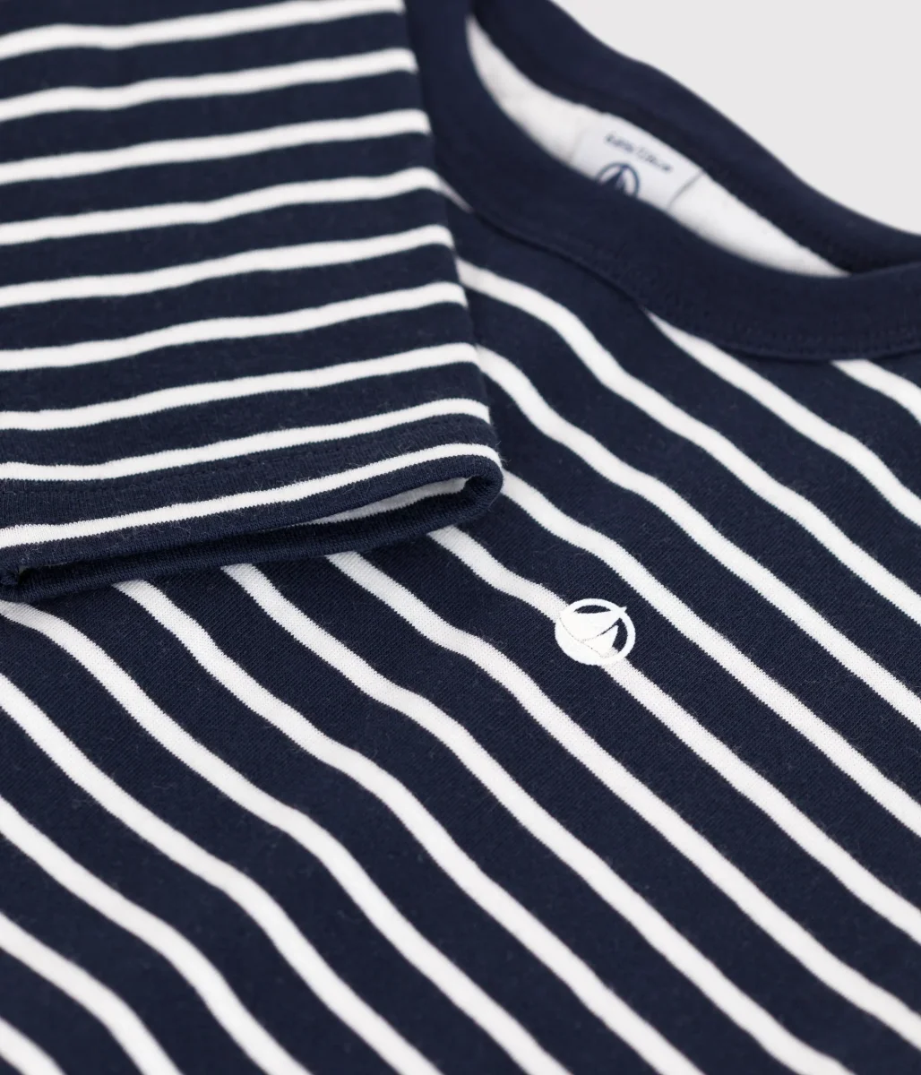 T-shirt a righe marinière a maniche lunghe in tubique - immagine 4