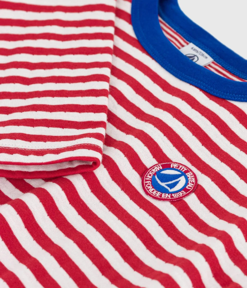 T-shirt bambino mariniere a righe rosse - immagine 3