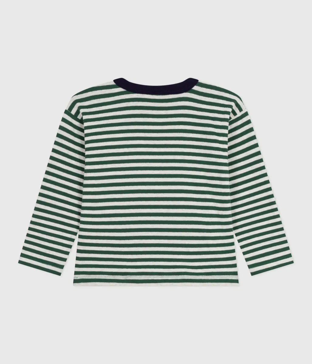T-shirt bambino mariniere a righe verdi - immagine 4