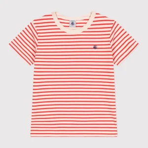 T-shirt mariniere a maniche corte in cotone a righe bambino