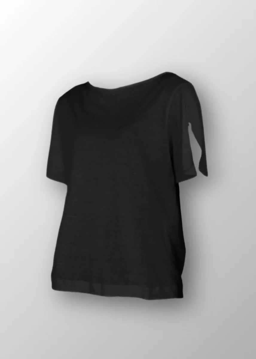 Maglia donna manica a corolla Mara in Puro Lino - immagine 5