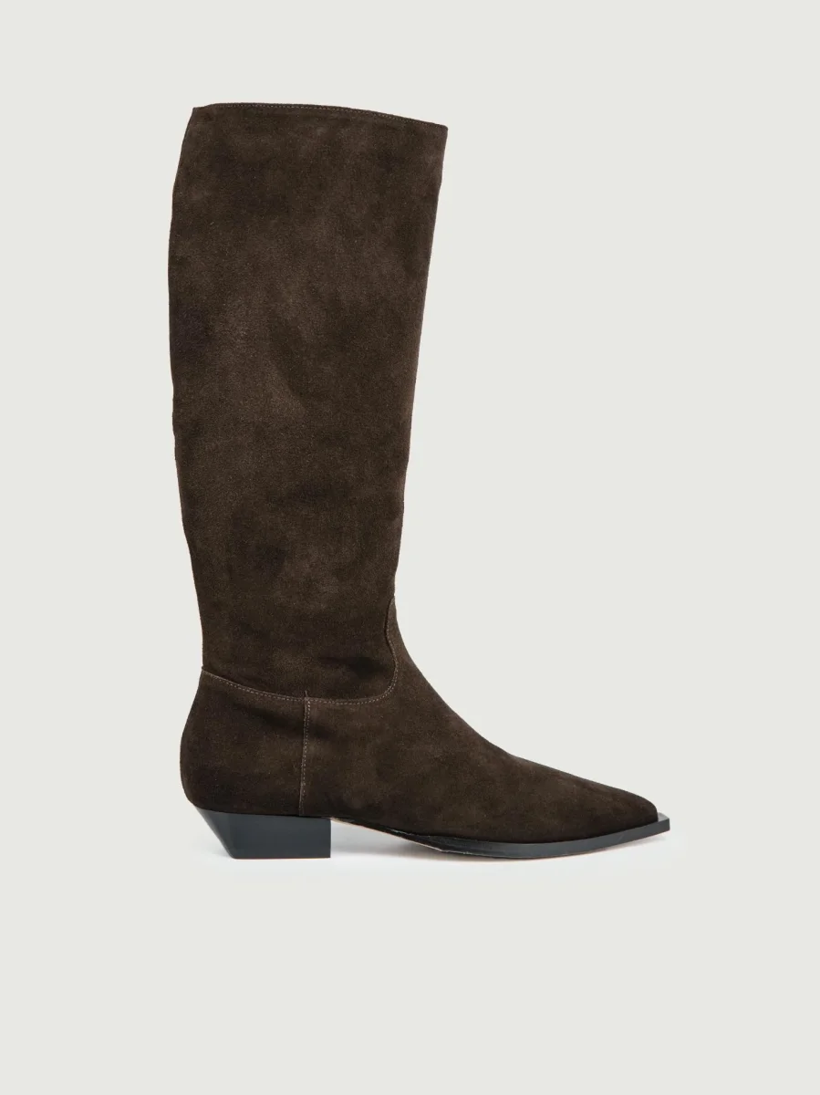 TEXANO ALTO CAMOSCIO MARRONE