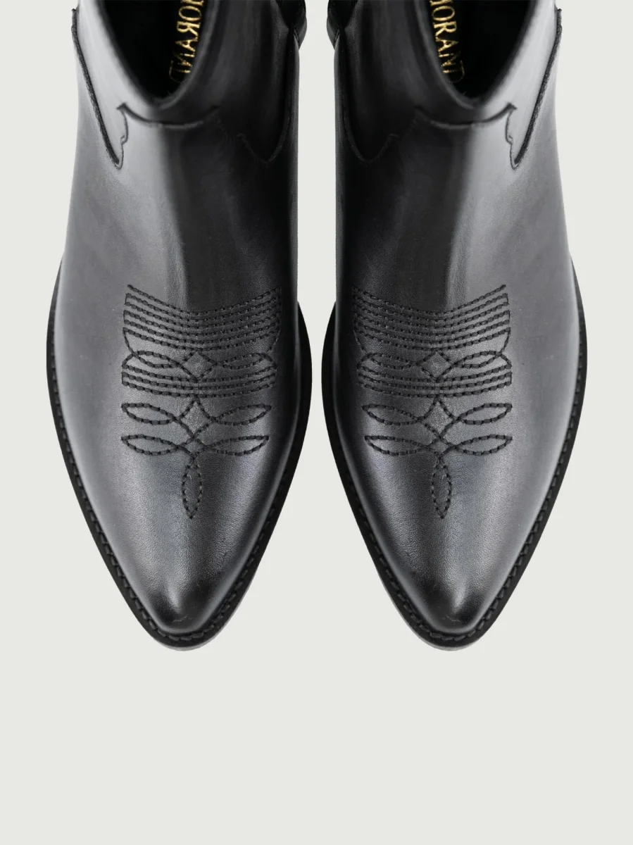 TEXANO IN PELLE  NERO - immagine 5